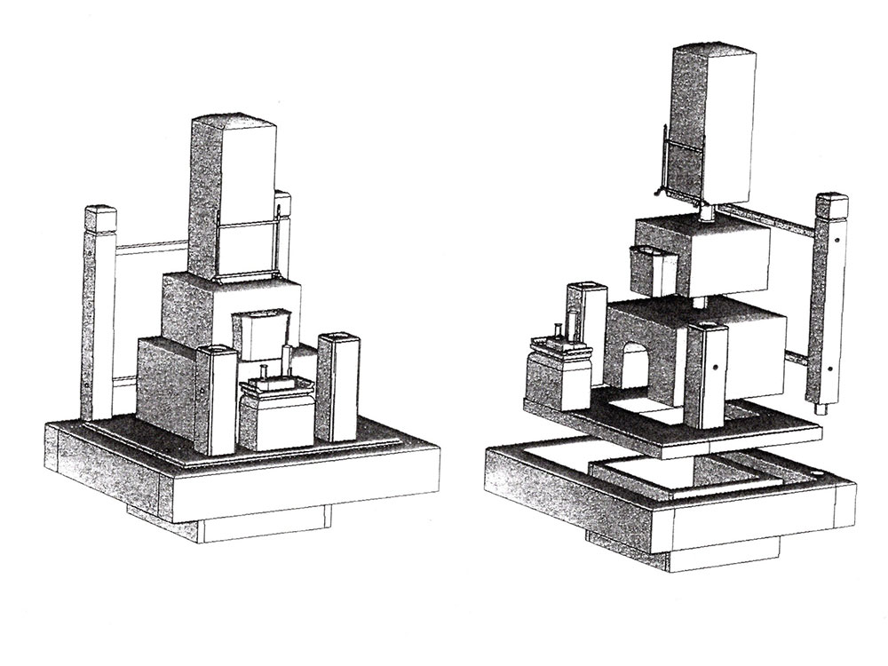 和形墓石の中身